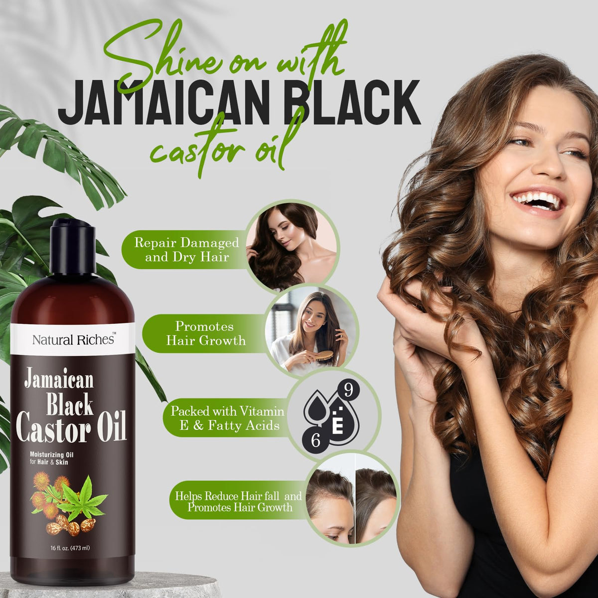Natural Riches bottle and dropper detail for controlled, mess-free application