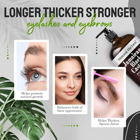 Natural Riches spoolie applying to brows and lashes for fuller-look benefit