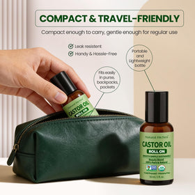 Natural Riches glass bottle label detail emphasizing organic cold-pressed, hexane-free quality