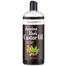 Natural Riches bottle on bathroom shelf in lifestyle setting for everyday use