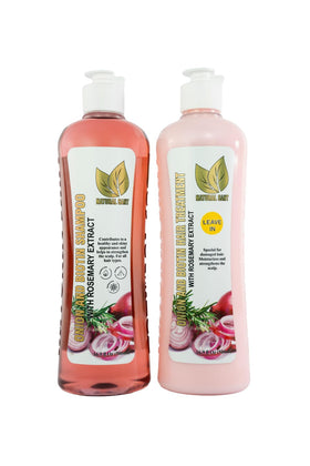 Natural Sant front packaging of shampoo and leave-in set showing bottles and benefits