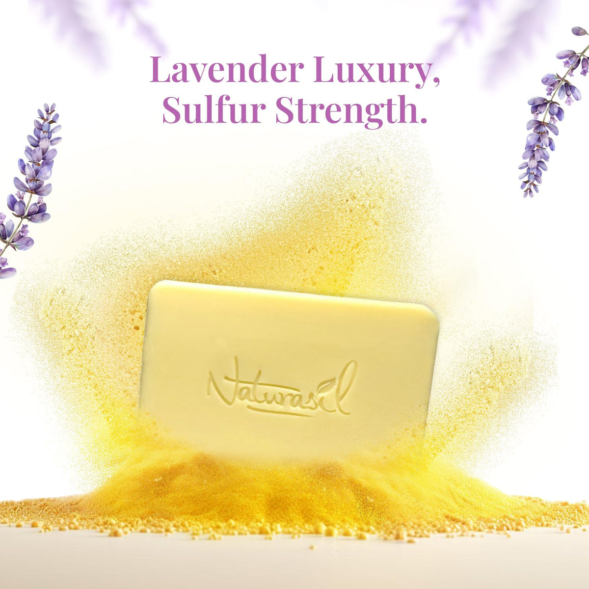 Naturasil wrapped bar close-up highlighting label and scent