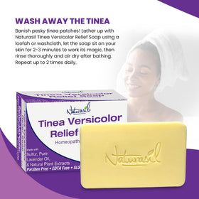 Naturasil soap held in hand to show 5 oz size and easy daily use