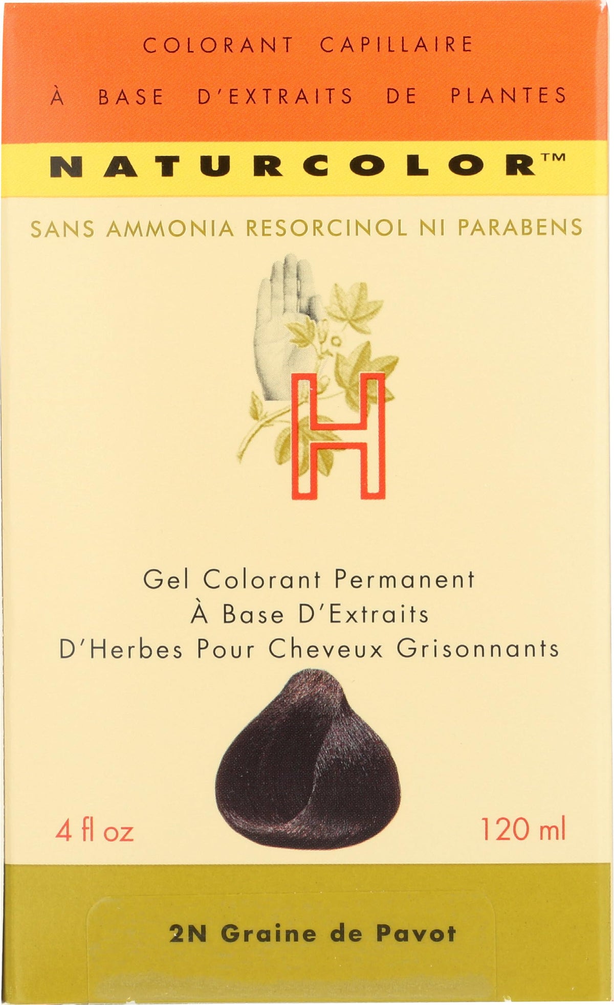 naturcolor label close-up highlighting ingredients and herb-based benefit
