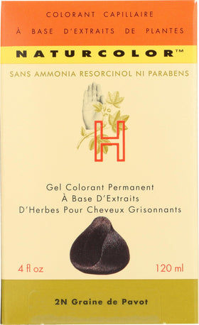 naturcolor label close-up highlighting ingredients and herb-based benefit