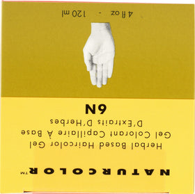 naturcolor packaging label showing ingredient list and ammonia-free benefit