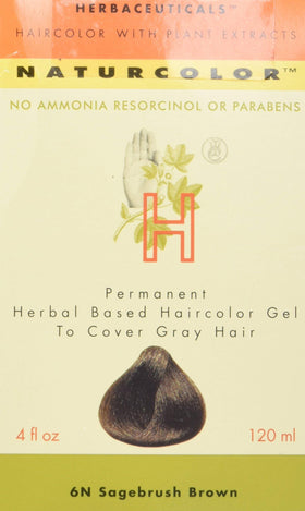 naturcolor color swatch on hair strand showing natural-looking brown tone