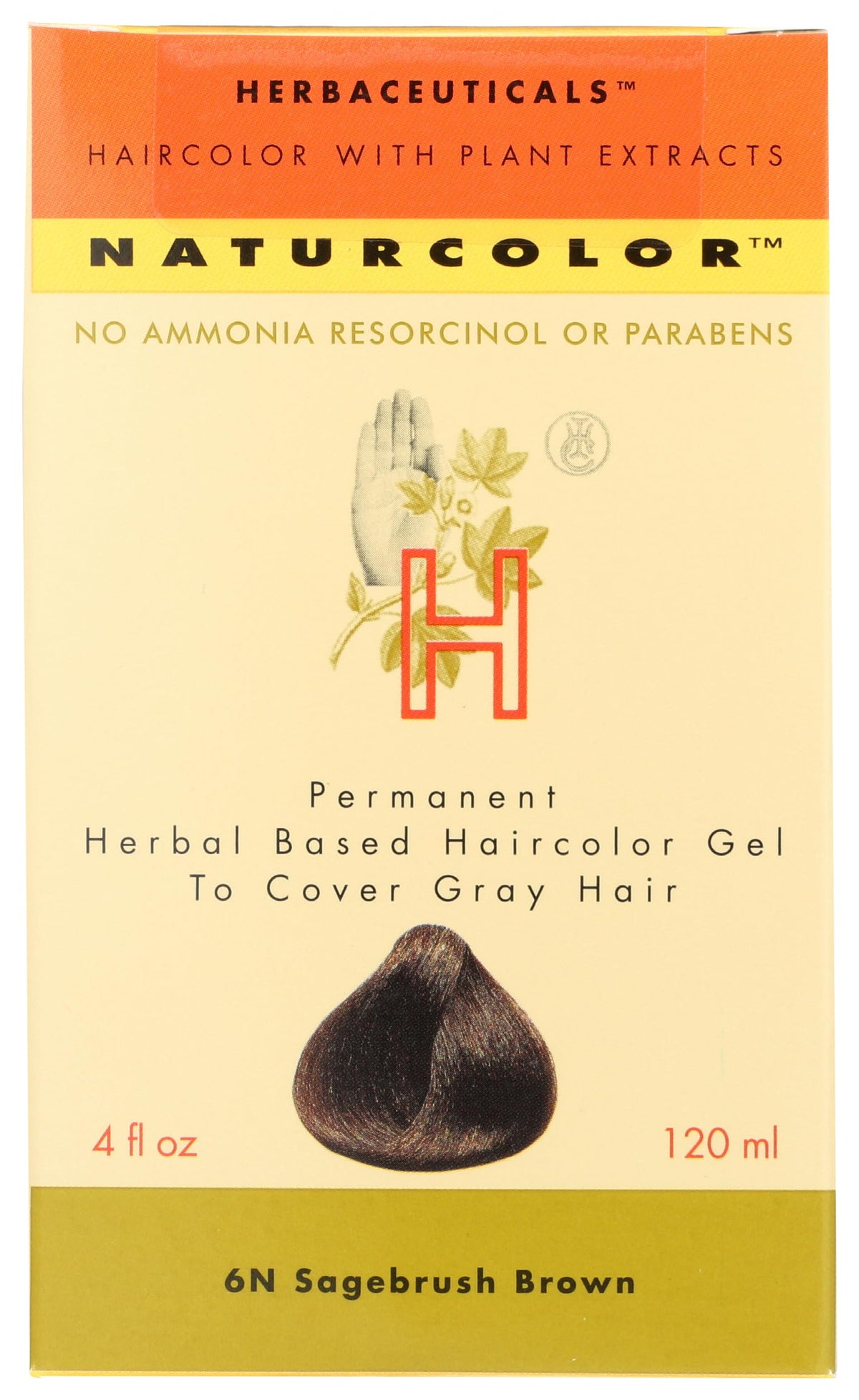 naturcolor tube front view showing Sagebrush Brown label and benefits