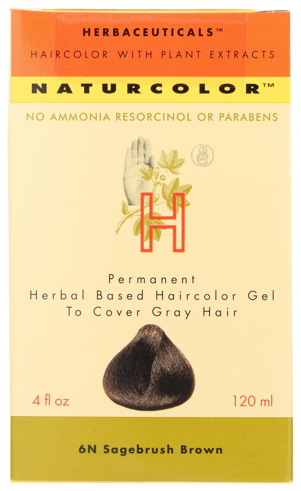 naturcolor tube front view showing Sagebrush Brown label and benefits