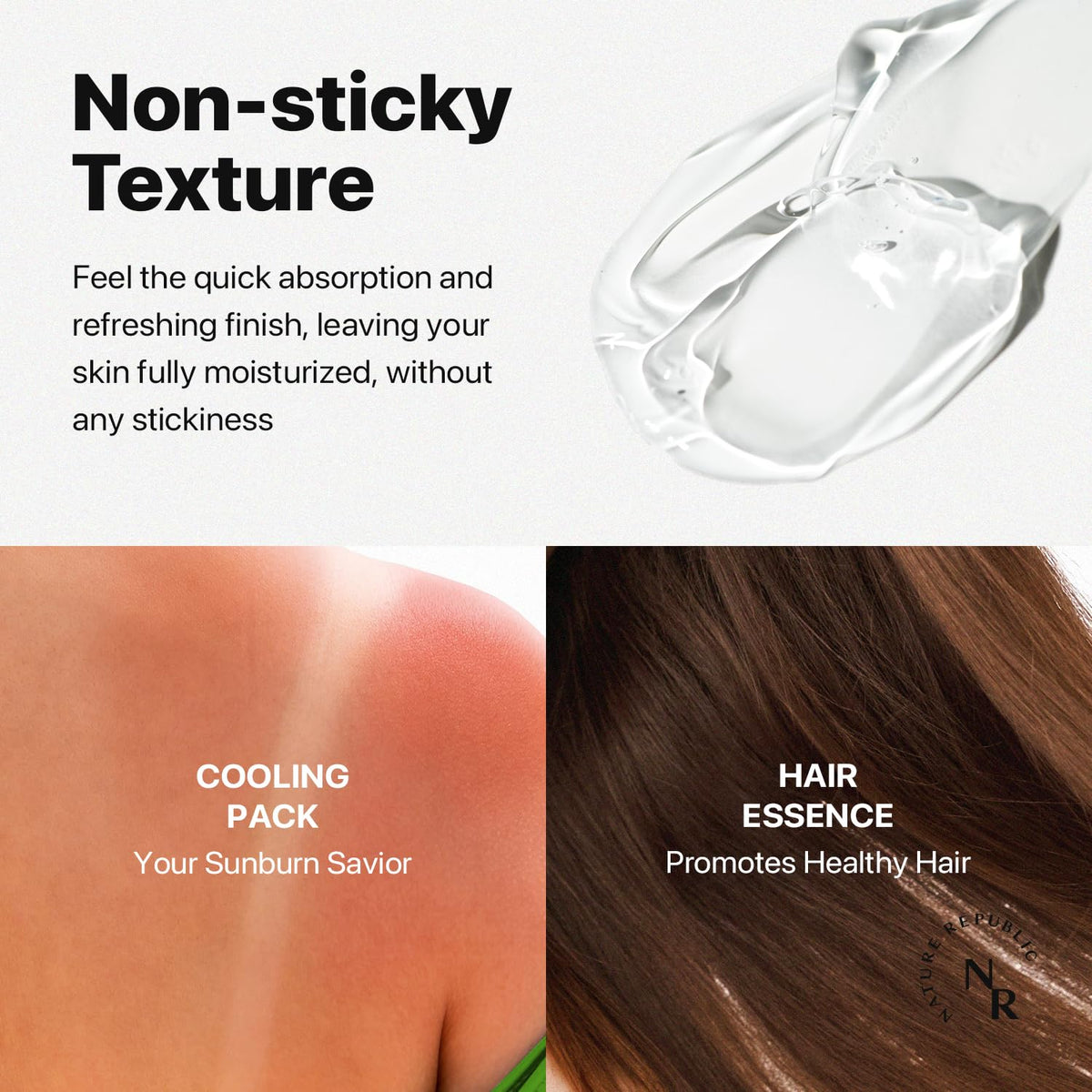 Nature Republic aloe gel on bathroom shelf in lifestyle scene suggesting daily use