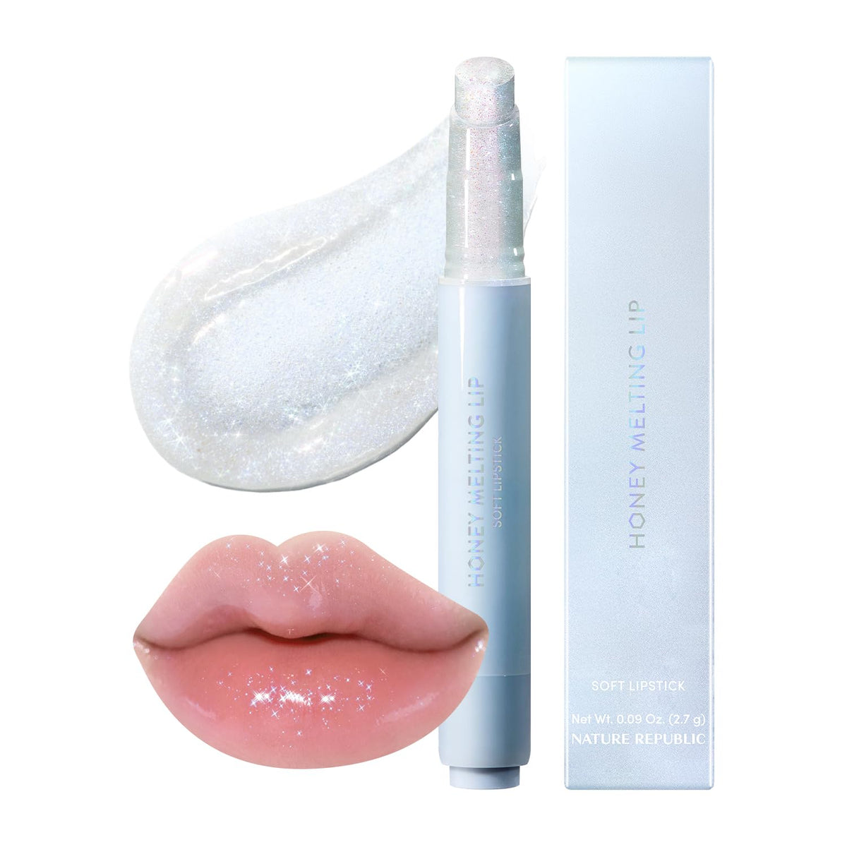 Nature Republic front packaging showing glossy honey-texture for instant glow