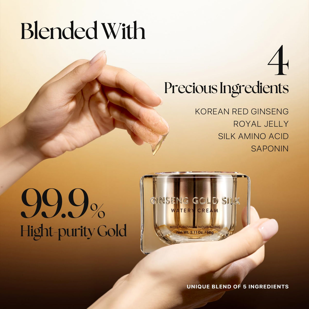 Nature Republic visible gold particles detail for subtle radiant finish