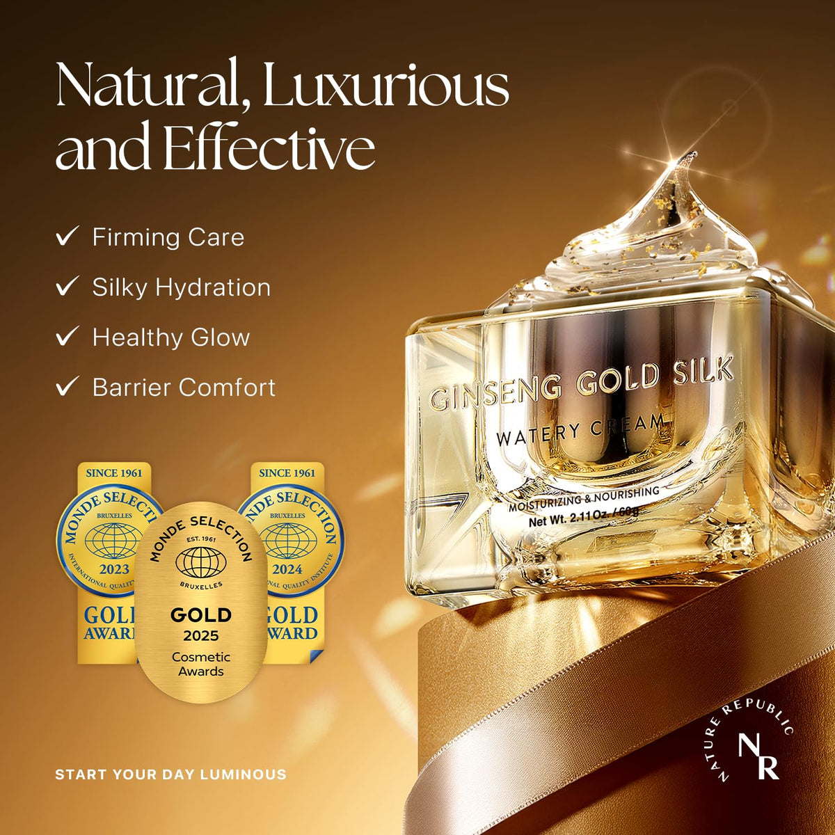 Nature Republic close-up of creamy watery texture for fast absorption