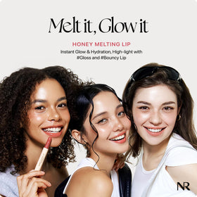 Nature Republic balm-to-gloss finish on lips showing hydrating glow