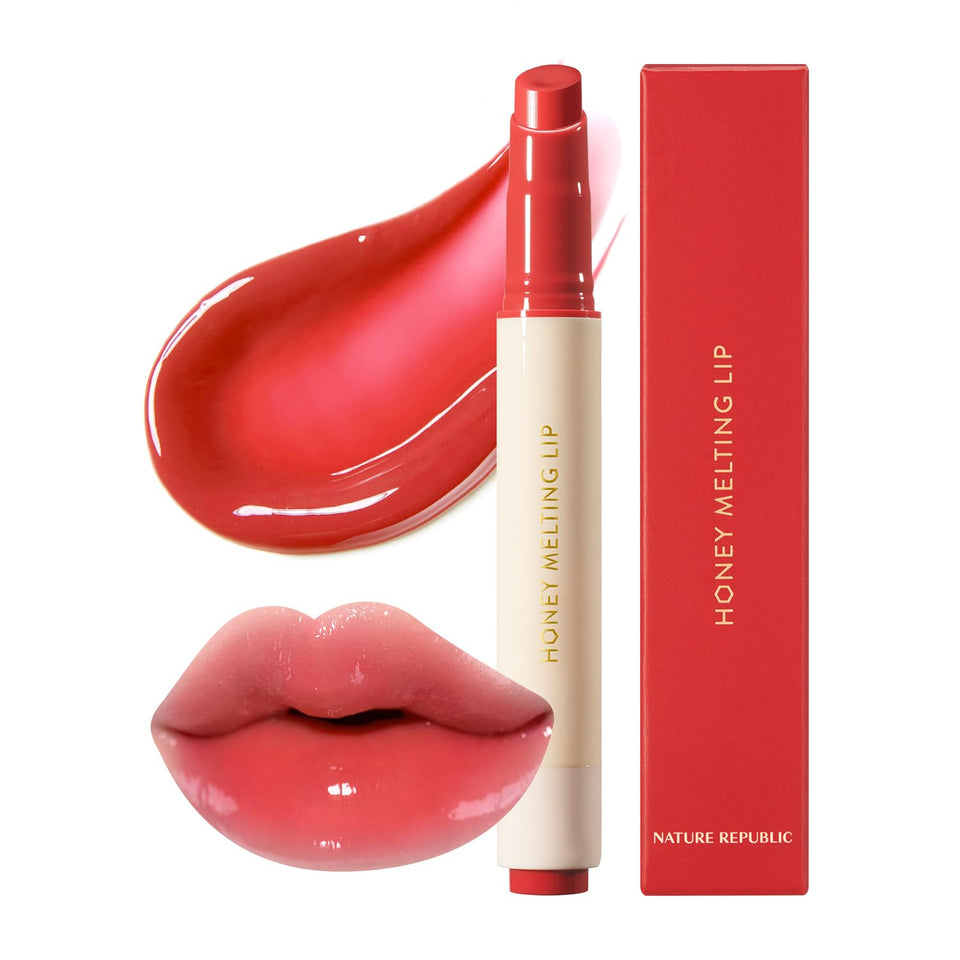 Nature Republic front packaging showing Pomegranate shade and glossy finish benefit