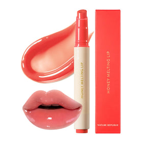Nature Republic front packaging showing shade 10 Peach and glossy finish benefit