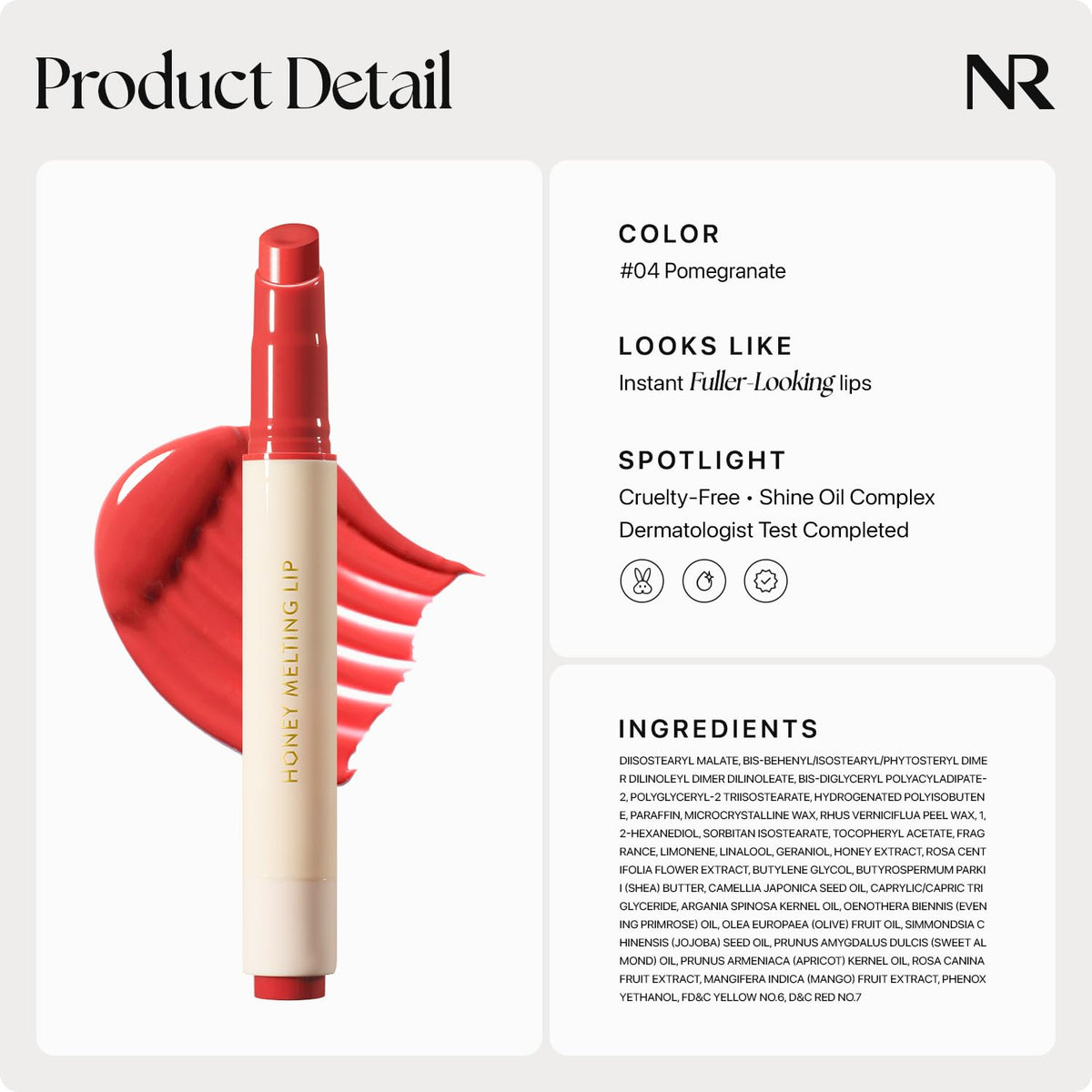 Nature Republic honey extract ingredients shot highlighting nourishing benefit