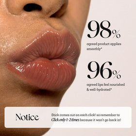 Nature Republic open stick of 20 Rose Brown showing sheer glowy color