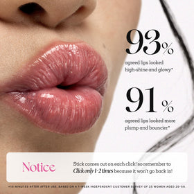 Nature Republic stick tip detail with glitter particles for added plumping effect