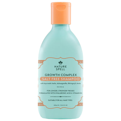 Nature Spell front packaging showing bottle and benefits for shiny hair