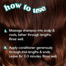 Nature Spell shampoo lather on hair illustrating effective gentle cleansing