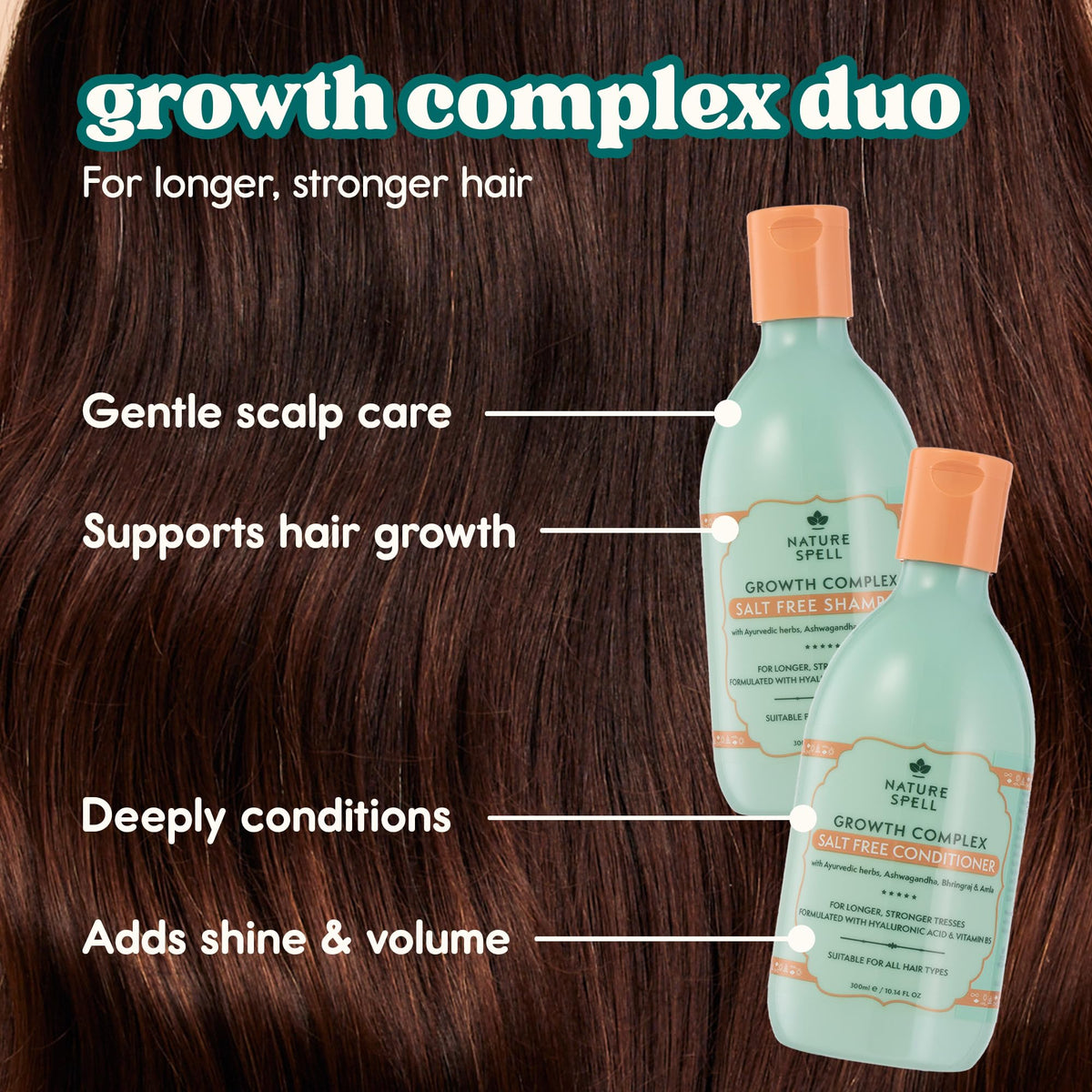 Nature Spell shampoo pour highlighting lightweight texture and gentle cleanse