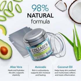 Nature Theory nighttime routine scene showing restful skin support