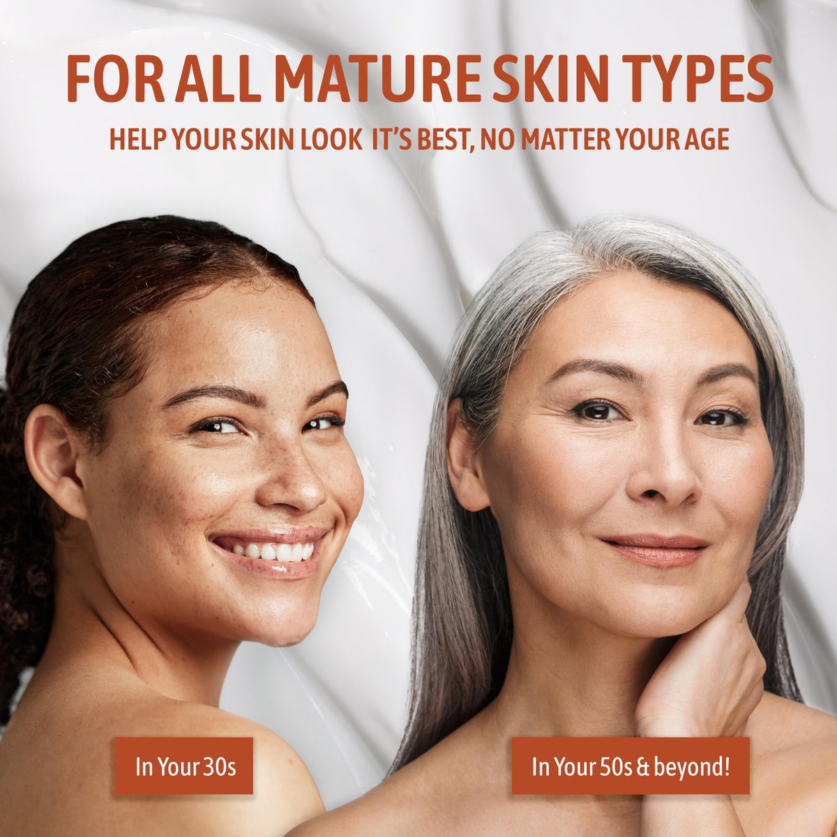 NATURE WELL cream spread on hand demonstrating fast-absorbing hydration benefit