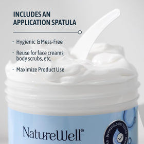 NATURE WELL ingredient collage showing retinol delivery benefit