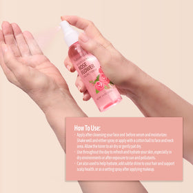 NATURE WELL rose petals and product emphasizing natural ingredient soothing properties
