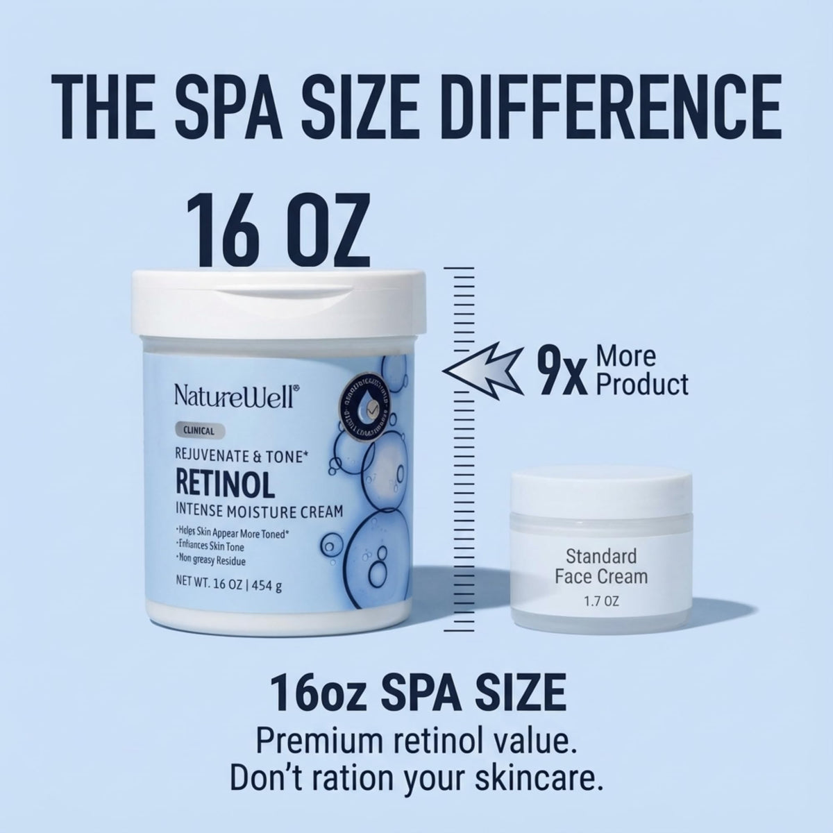 NATURE WELL label close-up displaying key ingredients and formulation transparency