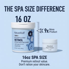 NATURE WELL label close-up displaying key ingredients and formulation transparency