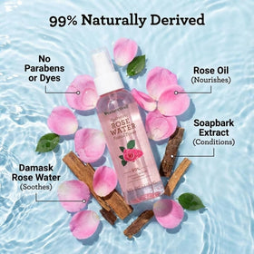 NATURE WELL rose oil droplet on fingertip highlighting conditioning benefit