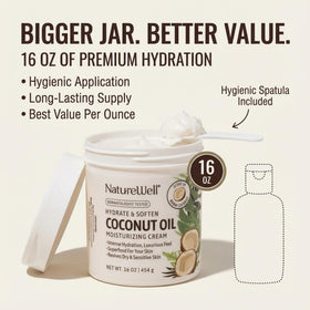 NATURE WELL 16oz size comparison emphasizing value and lasting supply