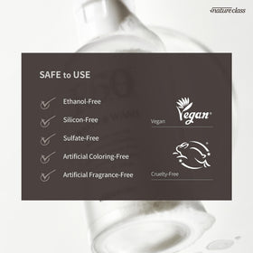 NATURECLASS rinsing face in bathroom demonstrating clean rinse benefit