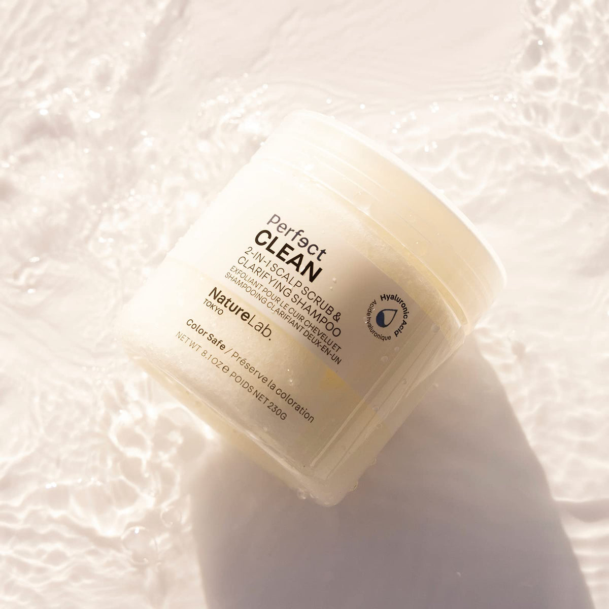 NatureLab.TOKYO shiny hair after use lifestyle image showing improved smoothness and gloss