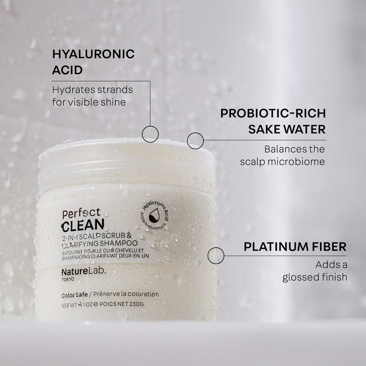 NatureLab.TOKYO sugar crystal texture close-up demonstrating gentle exfoliation benefit