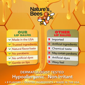 Nature's Bees applying balm to lips demonstrates smooth application and comfort