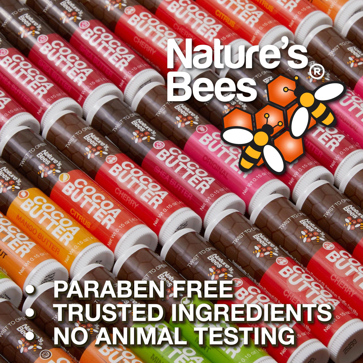 Nature's Bees tubes tucked in purse illustrate travel-ready lip care convenience