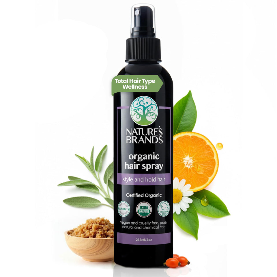 Nature's Brands front packaging showing 8 oz bottle and clean design for travel convenience