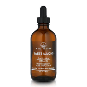 Natures Leaf front amber bottle showing clean packaging and organic benefit