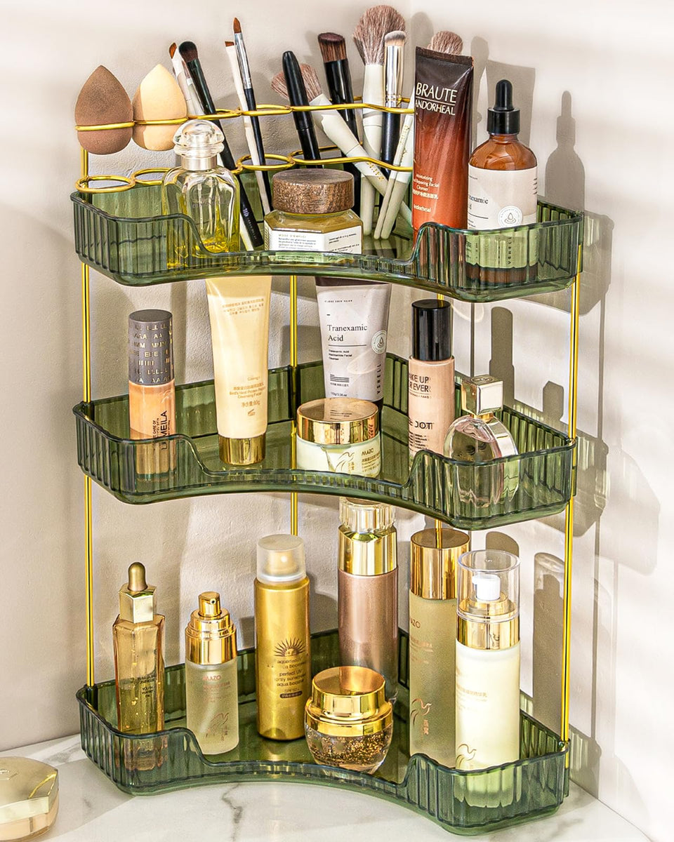 NATURE'S SOURCE front view of organizer showing tidy vanity storage benefit