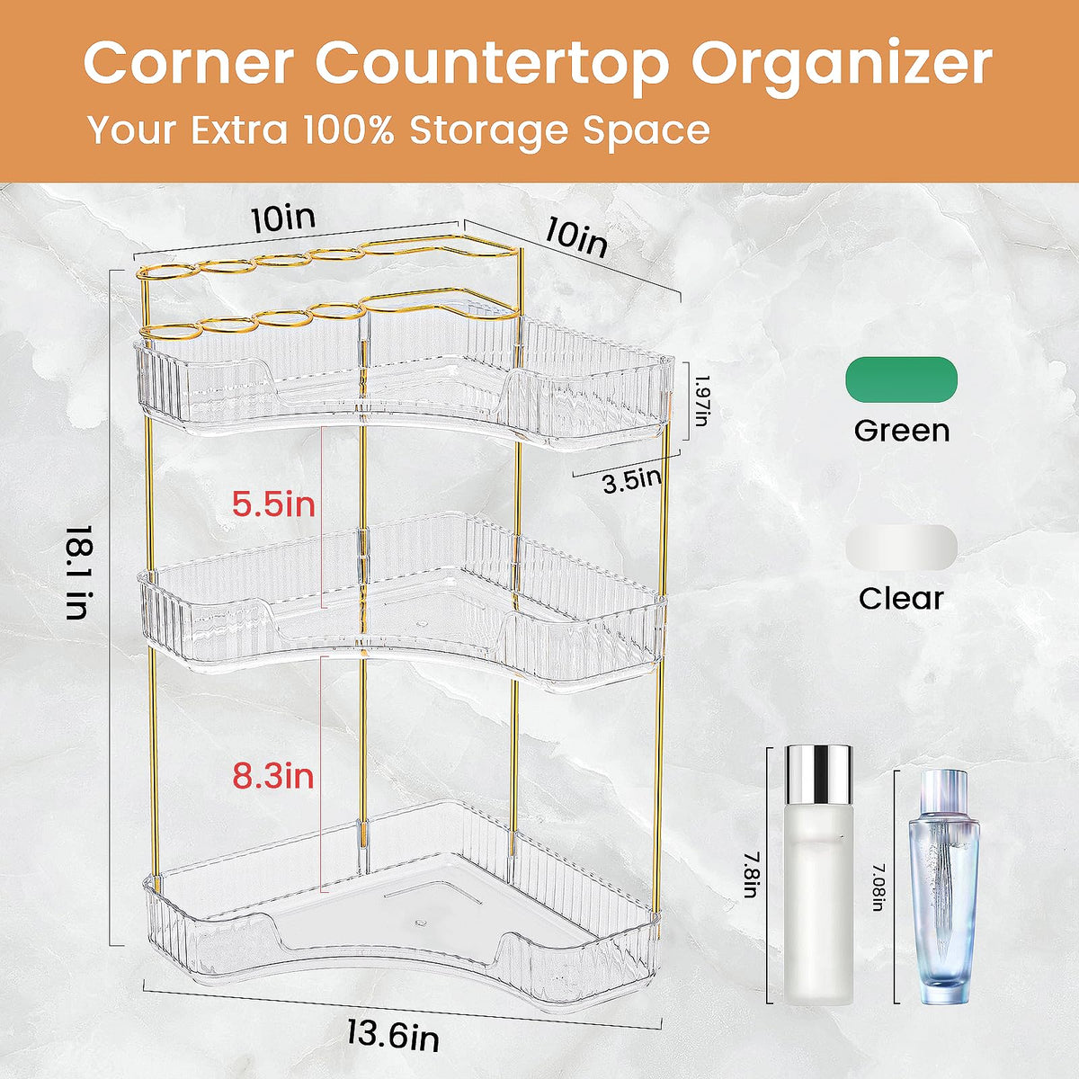 NATURE'S SOURCE top tier close-up storing perfume bottles for quick access