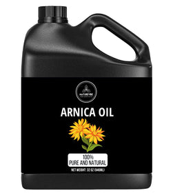 Naturevibe Botanicals front jar view showing 32 oz oil for long-lasting supply