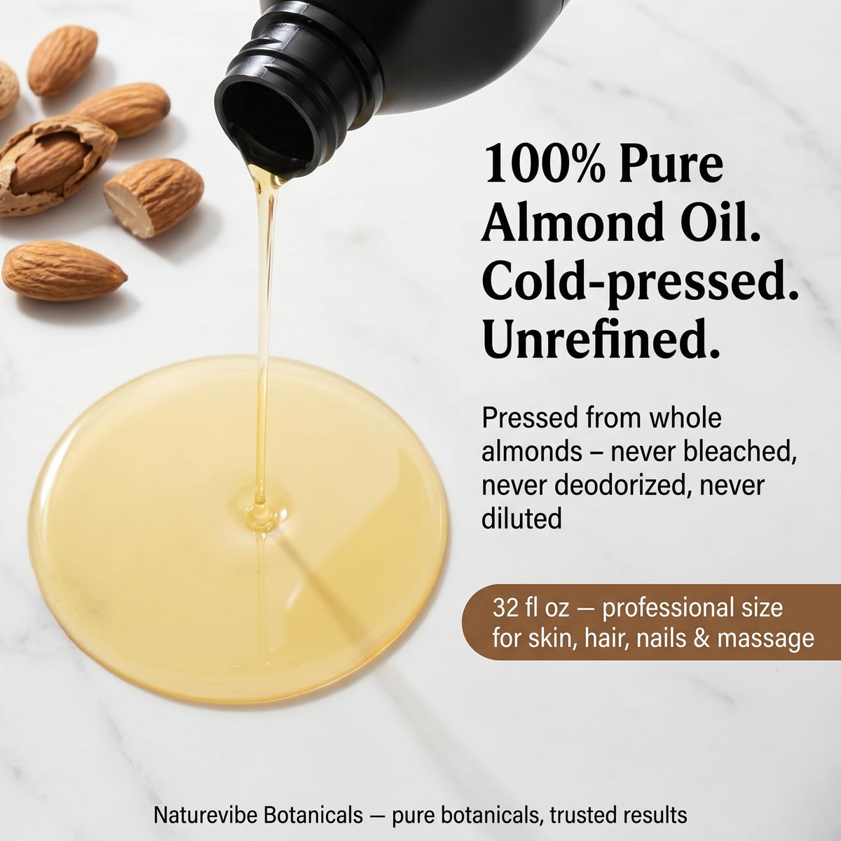 Naturevibe Botanicals bottle cap and pouring spout for easy use benefit