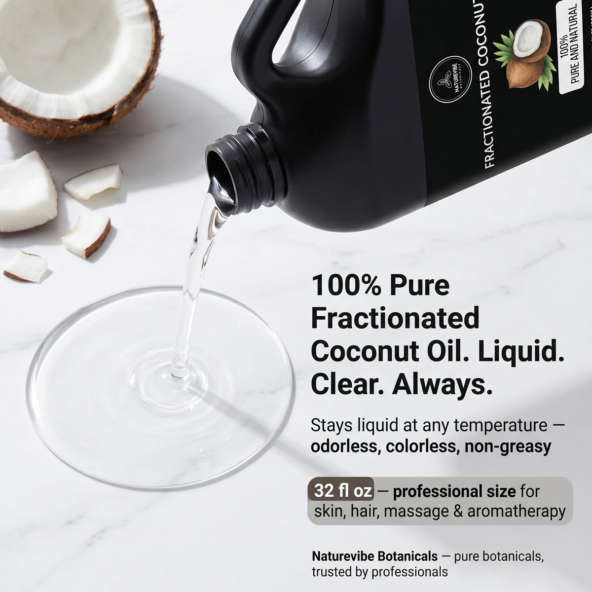 Naturevibe Botanicals open jar top displaying resealable cap for freshness
