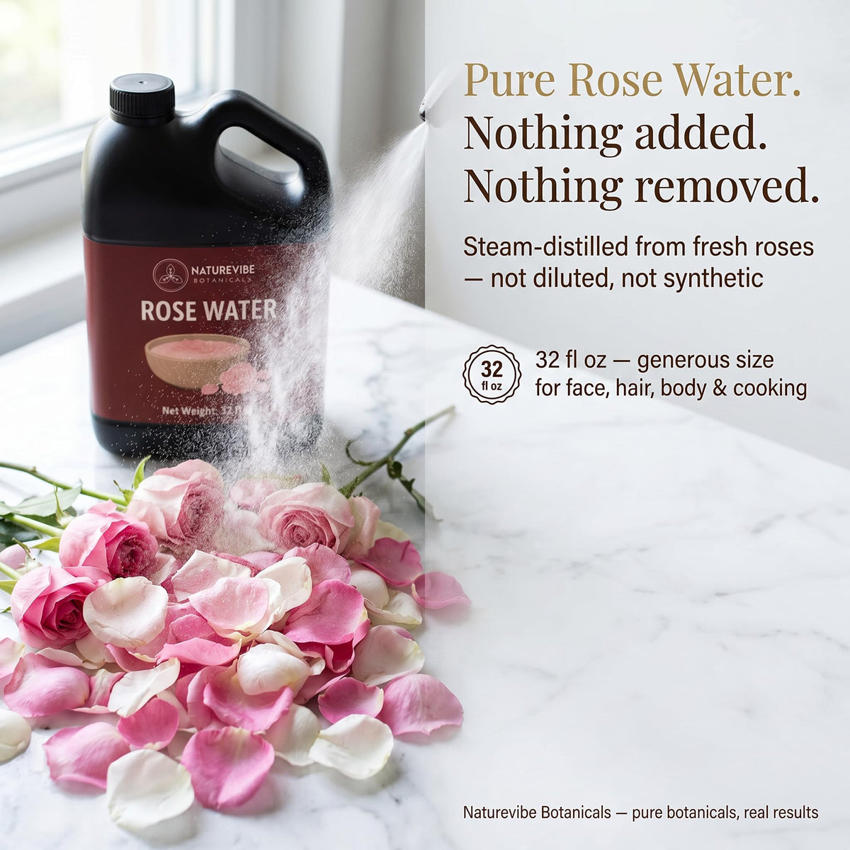 Naturevibe Botanicals label close-up highlighting ingredient clarity and natural promise