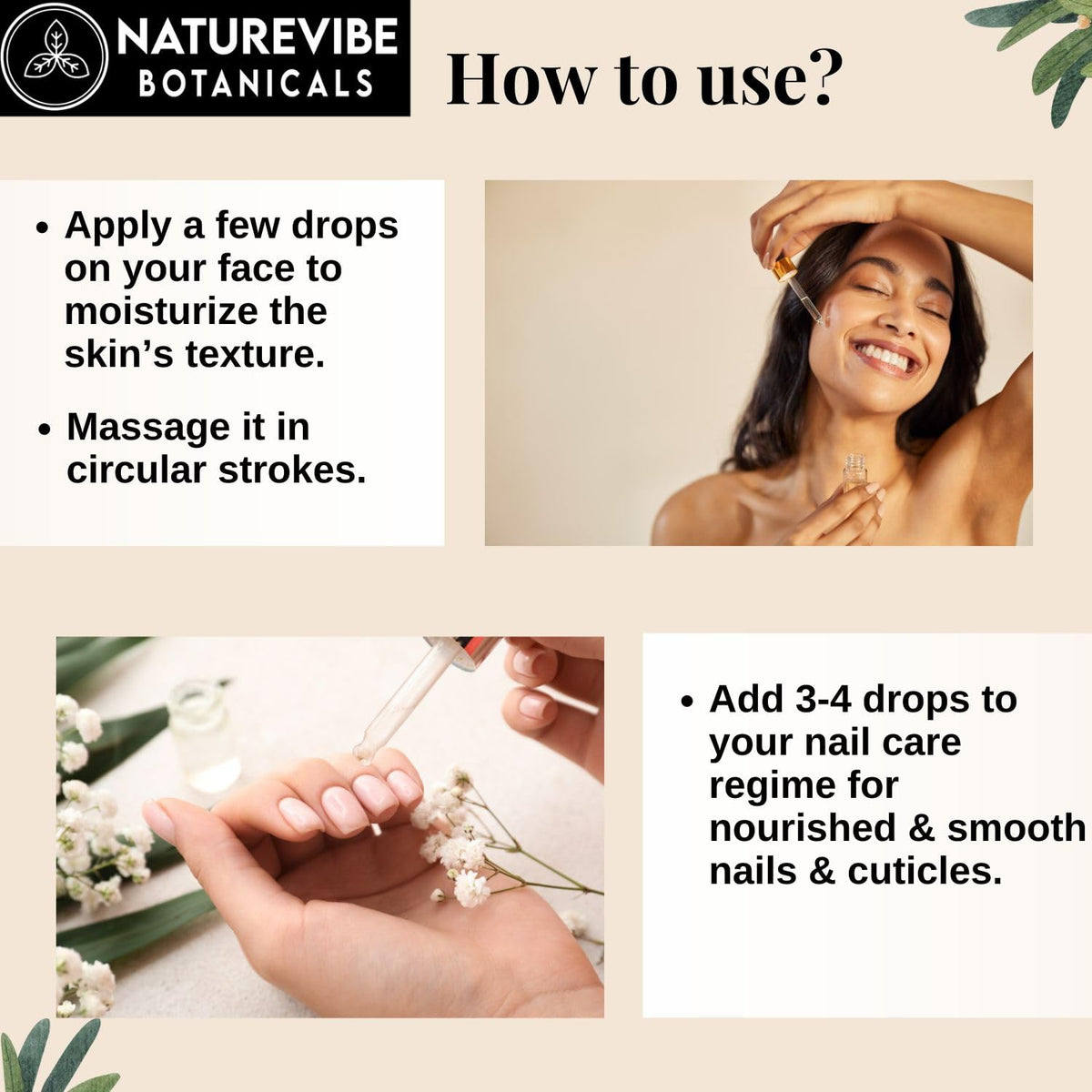 Naturevibe Botanicals label close-up showing ingredients, assures transparency
