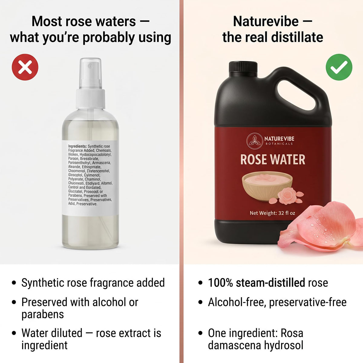 Naturevibe Botanicals water texture with droplet detail illustrating purity and lightness