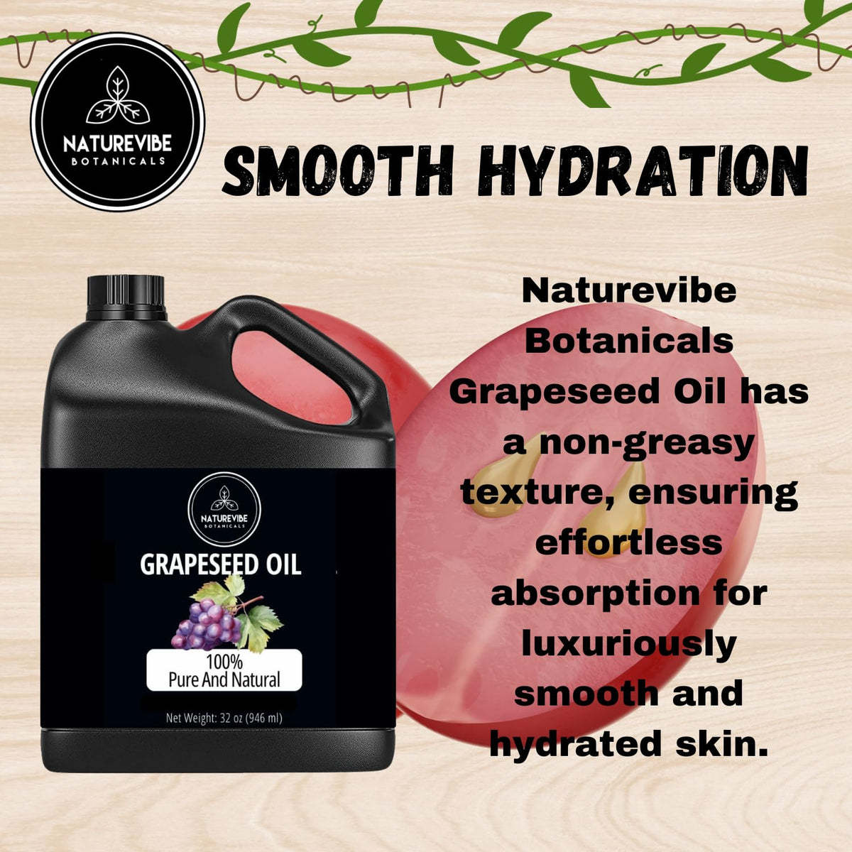 Naturevibe Botanicals applying oil to hair for shine and lightweight conditioning